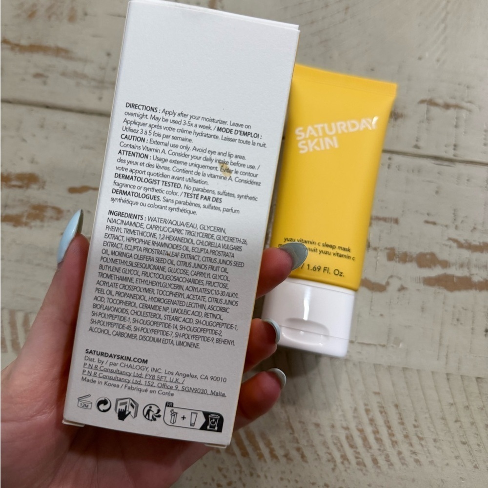 NIB Saturday Skin Yuzi Vitamin C Sleep Mask - Picture 3 of 6